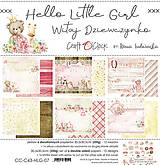 Papier - Scrapbook papier Hello Little Girl 12 x 12 - 14313012_