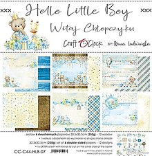 Papier - Scrapbook papier Hello Little Boy 12 x 12 - 14313001_