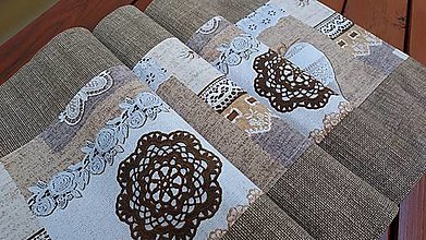 Úžitkový textil - Stredový obrus vintage vzor/krajky,srdiečka,madeira - 14310056_