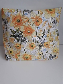 Úžitkový textil - Návlek na vankúš - Narcisy - 14312381_