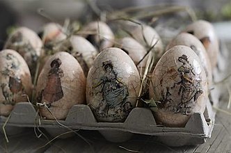 Dekorácie - Starodávne vajíčka - 14309811_