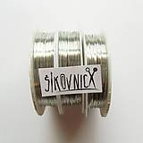 Suroviny - Bižutérny drôt, strieborný Ø 0,5 mm, 9,5 metra - 14310720_