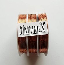 Suroviny - Bižutérny drôt, medený Ø 0,5 mm, 11 metrov - 14310753_