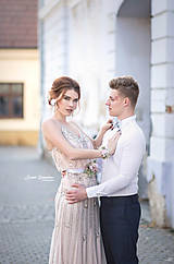 Opasky - Romantické ružové kvetinové svadobné doplnky (Opasok) - 14312976_