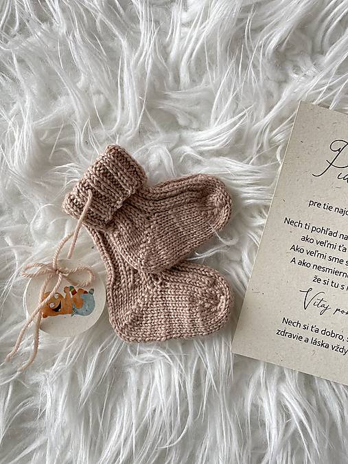 Detské oblečenie - Ponožky z organickej merino vlny - 14312774_