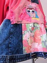 Šaty - Krátke ružové džínsové mikinové šaty-Street Style - 14312903_