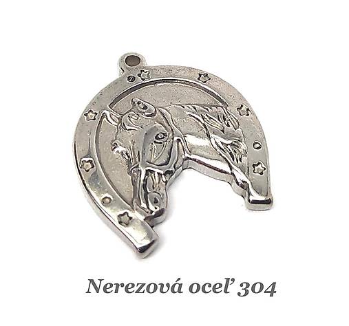 Komponenty - Podkova s koňom /M8201/ - nerezová oceľ 304 - 14313777_