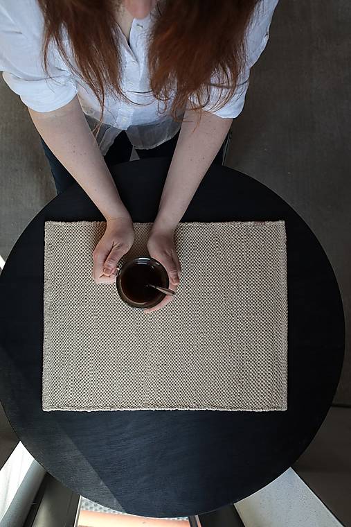 Úžitkový textil - Prestieranie PIESOK, svetlohnedé - 14314553_