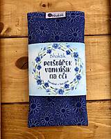 Úžitkový textil - Očný Vankúšik - Modré kvety - 14315288_