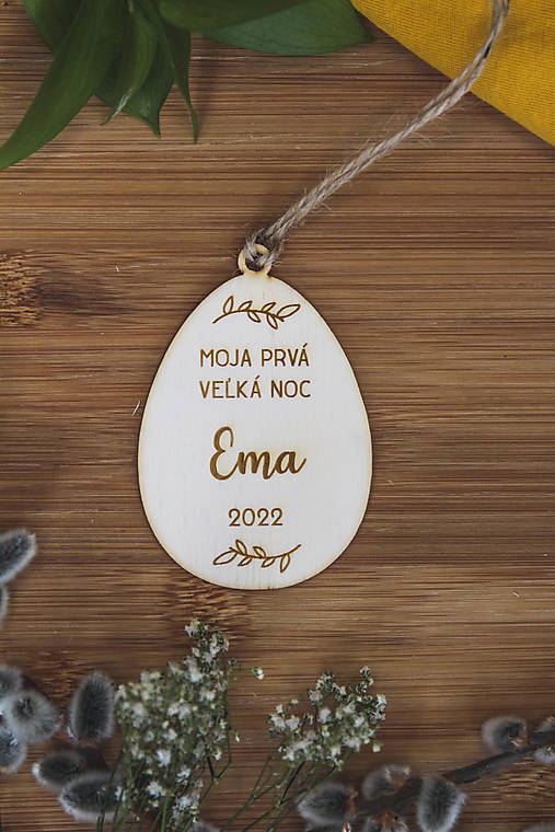 Dekorácie - Veľkonočné vajíčko MOJA PRVÁ VEĽKÁ NOC (MOJA PRVÁ VEĽKÁ NOC) - 14316041_