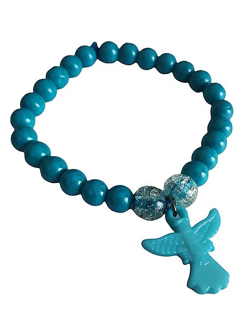 Náramky - Náramok Anjel pre detičky (Tyrkys) - 14317021_