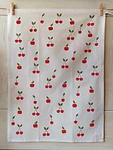 Úžitkový textil - Recy-utierka čerešienka (s jabĺčkami) - 14318086_