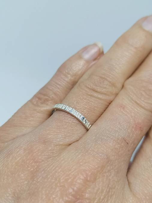 Strieborný prsteň - obrúčka