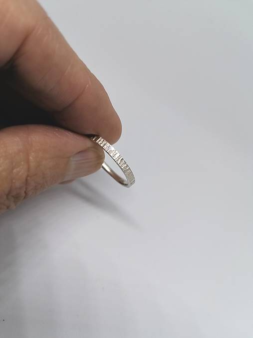 Strieborný prsteň - obrúčka