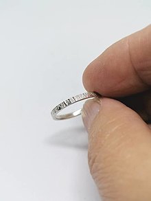 Prstene - Strieborný prsteň - obrúčka - 14318690_