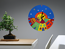 Hodiny - Maľované hodiny do detskej izby - 14317807_