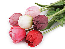 Polotovary - Umelý tulipán (červená) - 14319658_