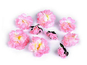 Polotovary - Umelý jabloňový kvet 9 ks - 14317033_