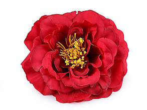 Polotovary - Umelý kvet čajová ruža Ø10 cm (červená) - 14317342_