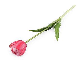 Polotovary - Umelý tulipán (ružová) - 14319631_