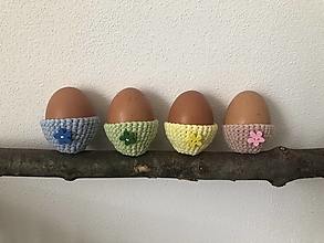 Dekorácie - Háčkované mini košíčky na vajíčka - 14322928_