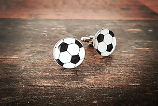 Pánske šperky - Manžetové gombíky futbalky - 14321476_