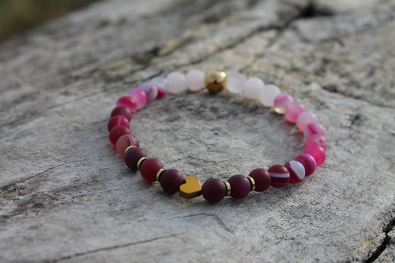 Náramok_Ružové srdce 02