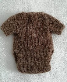 Detské oblečenie - Newborn body s krátkymi rukávmi na fotenie novorodeniatok (Béžovohnedá 05) - 14320808_