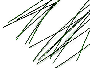 Polotovary - Floristický drôt Ø0,6-0,7 mm 20 ks (Ø0,7 mm - Zelená) - 14320617_