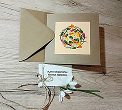 Papiernictvo - Pohľadnica s lisovanými rastlinami - 14326698_
