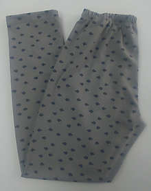 Pánske oblečenie - Pánske pyžamové nohavice šedé vzor modré rybky - 14324799_