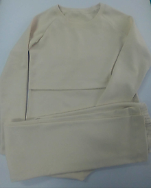 Oblečenie na dojčenie - Dámske dojčiace pyžamo z biobavlny - 14325383_