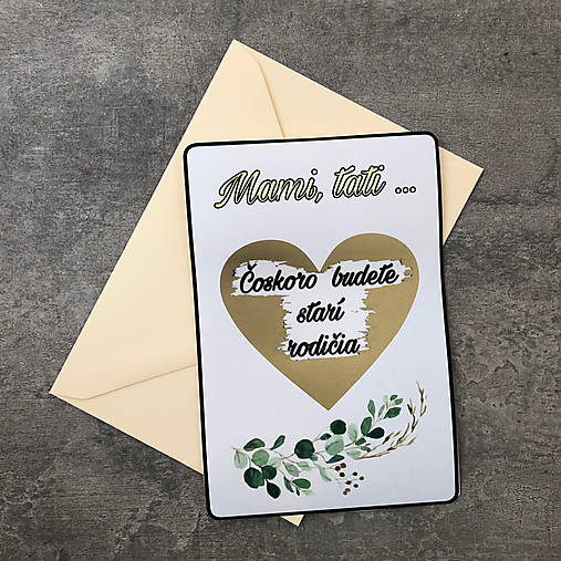 Detské doplnky - Stierateľné oznámenie - čoskoro budete starí rodičia - 14330156_