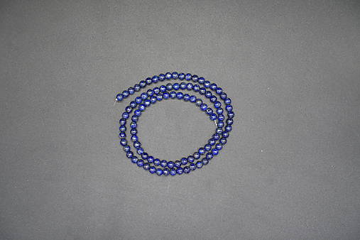Minerály - Lapis lazuli II. 4-6-8-10-12 (šnúra) (100ks (4mm)) - 14331174_
