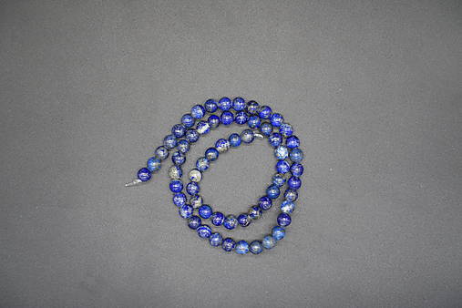 Minerály - Lapis lazuli II. 4-6-8-10-12 (šnúra) (61ks (6mm)) - 14331175_