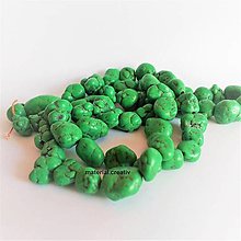 Korálky - korálky - imitácia kameňa - návlek 30cm (Zelená) - 14328551_