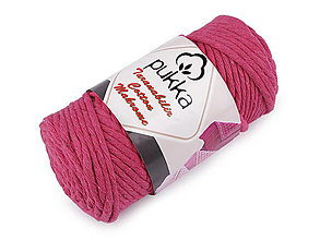 Galantéria - Recyklovaná bavlnená priadza COTTON MAKROME 250 g (16 pink) - 14331794_