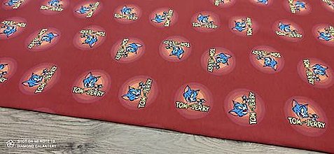 Textil - Teplákovina - cena za 10 centimetrov (Tom & Jerry) - 14335737_