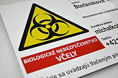 Tabuľky - Tabuľka: Biologické nebezpečenstvo VČELY s údajmi - 14333082_