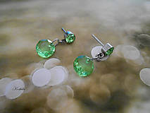 Náušnice - Náušnice - Swarovski Classic Cut zelené - 14334375_