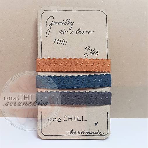 Ozdoby do vlasov - Gumičky do vlasov Simple MINI rada Earthy (Warm autumn) - 14335341_