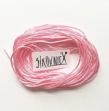 Galantéria - Nylonová šnúrka na shamballa náramky, 1 mm, návin 5 m  (ružová svetlá 7) - 14337115_