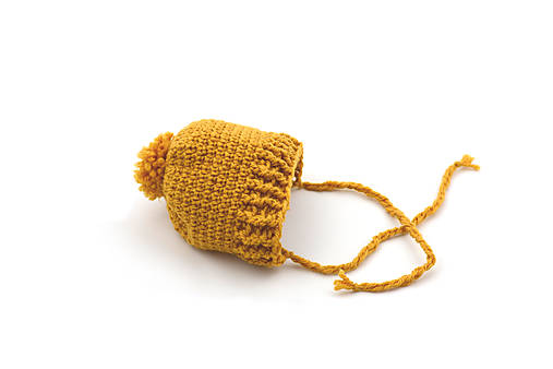 Detské čiapky - VÝPREDAJ! Horčicový zimný čepiec EXTRA FINE - 14337344_