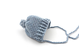 Detské čiapky - VÝPREDAJ! Modrý zimný čepiec EXTRA FINE - 14337120_