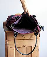 Veľké tašky - Kožená kabelka Klasik Daily *Burgundy* - 14338165_