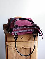 Veľké tašky - Kožená kabelka Klasik Daily *Burgundy* - 14338166_