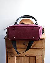 Veľké tašky - Kožená kabelka Klasik Daily *Burgundy* - 14338167_