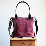 Veľké tašky - Kožená kabelka Klasik Daily *Burgundy* - 14338391_