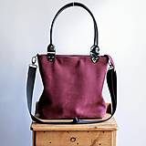 Veľké tašky - Kožená kabelka Klasik Daily *Burgundy* - 14338416_