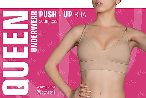 Spodná bielizeň - Podprsenka QUEEN PUSH-UP SKIN (M-L) - 14337156_